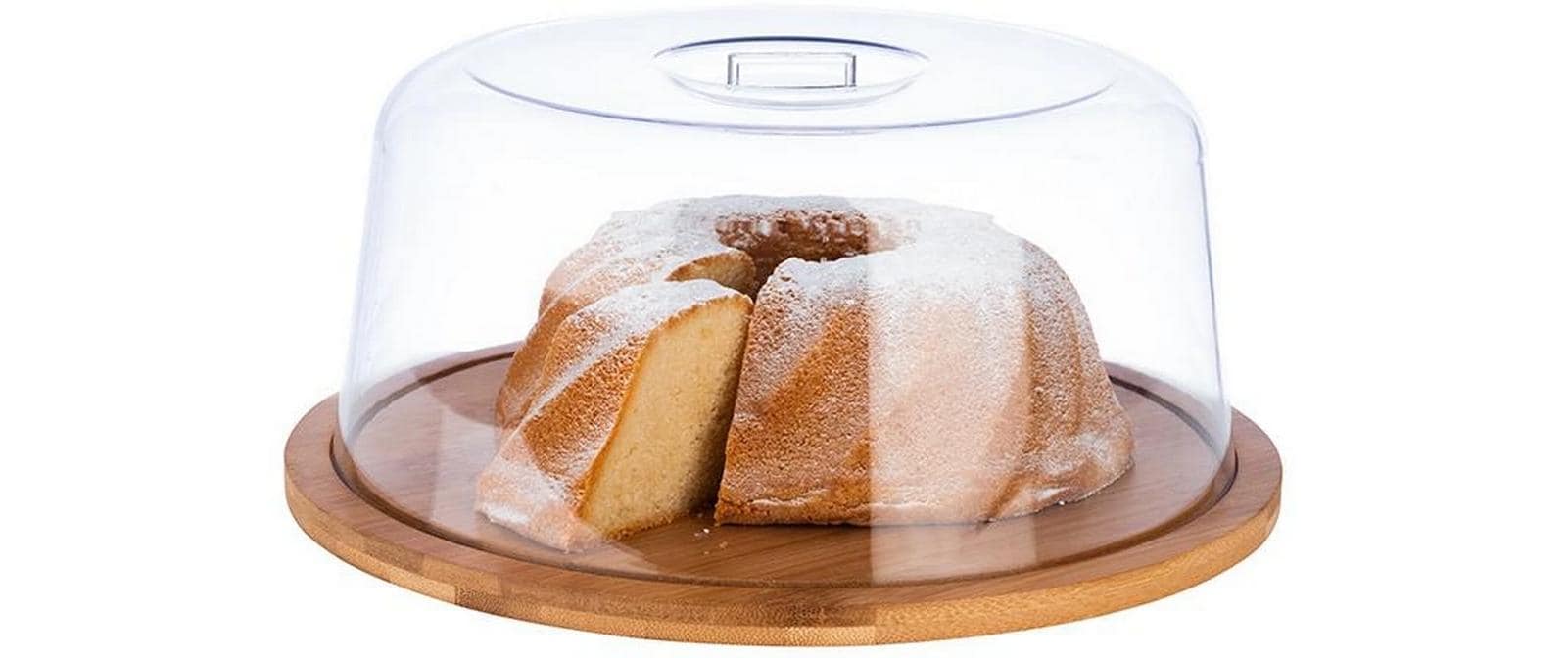 APS Servierplatte Tablett mit Haube 2-teilig, 25 x 13.5 cm