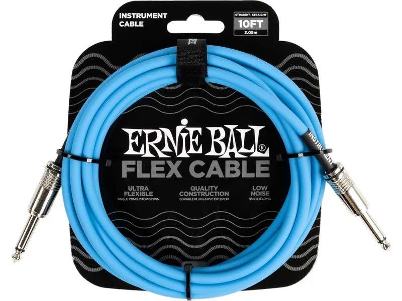 Ernie Ball Instrumentenkabel Flex 6412 – 3.05 m, Blau Ernie Ball Instrumentenkabel Flex 6412 – 3.05 m, Blau