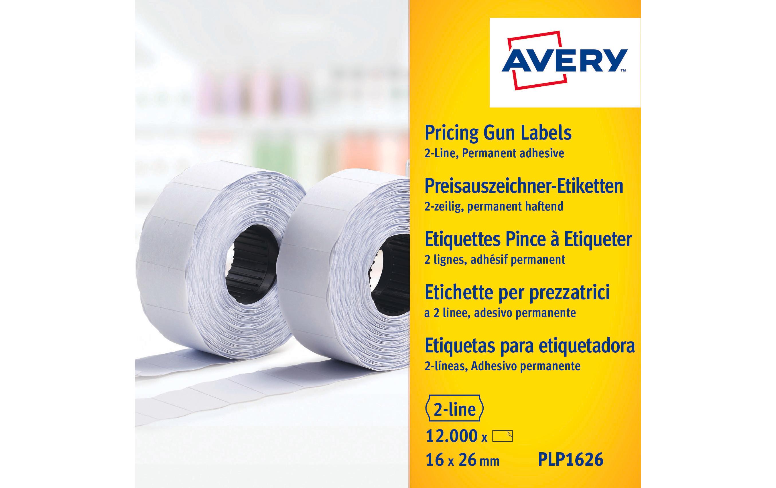 Avery Zweckform Preisauszeichnungsetikett Permanent 26 x 16 mm, 12000 Stück Avery Zweckform Preisauszeichnungsetikett Permanent 26 x 16 mm, 12000 Stück