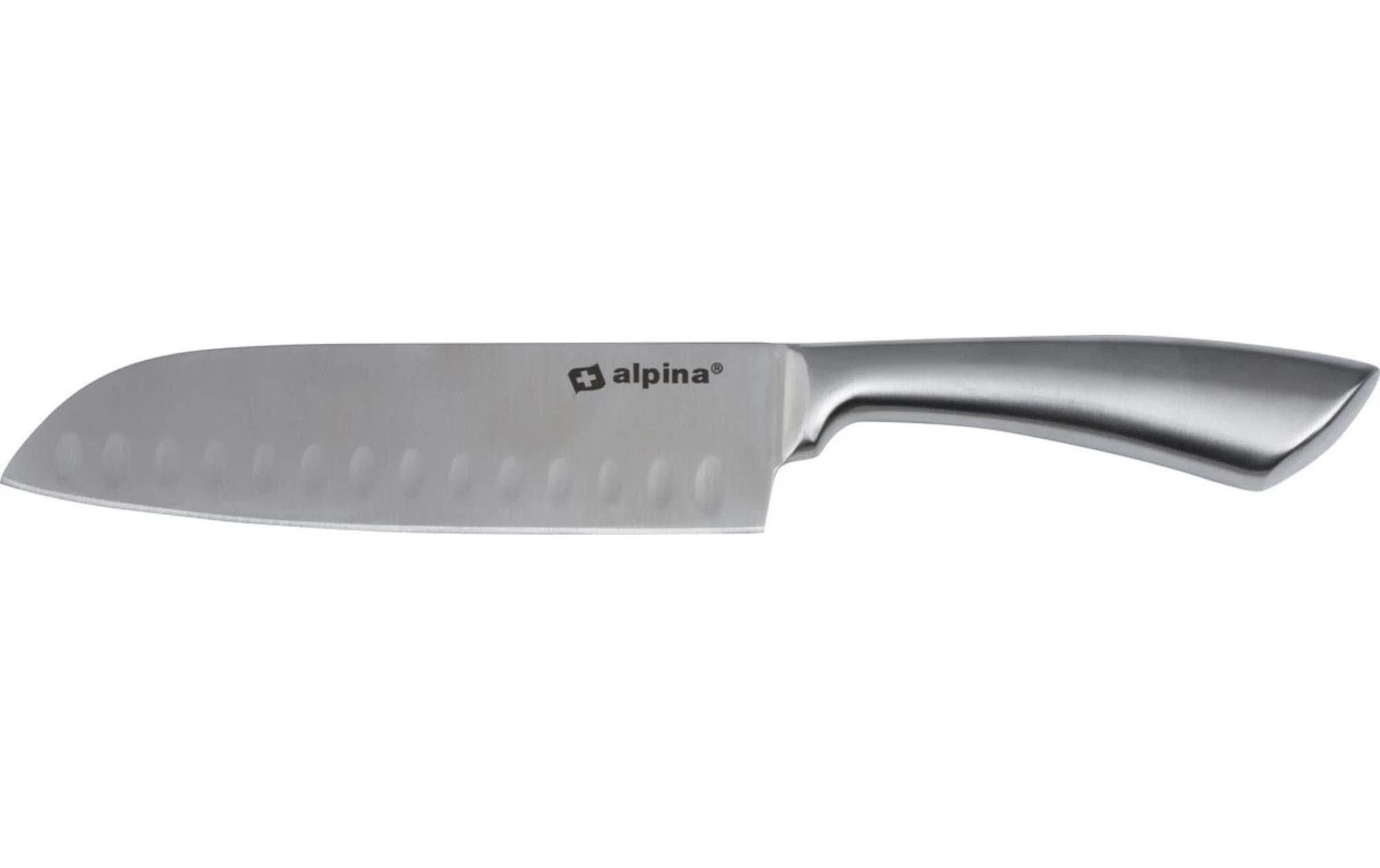 alpina Kochmesser Santoku 31.5 cm, Silber