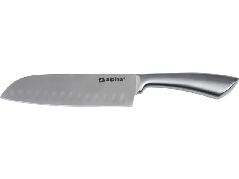 alpina Kochmesser Santoku 31.5 cm, Silber alpina Kochmesser Santoku 31.5 cm, Silber