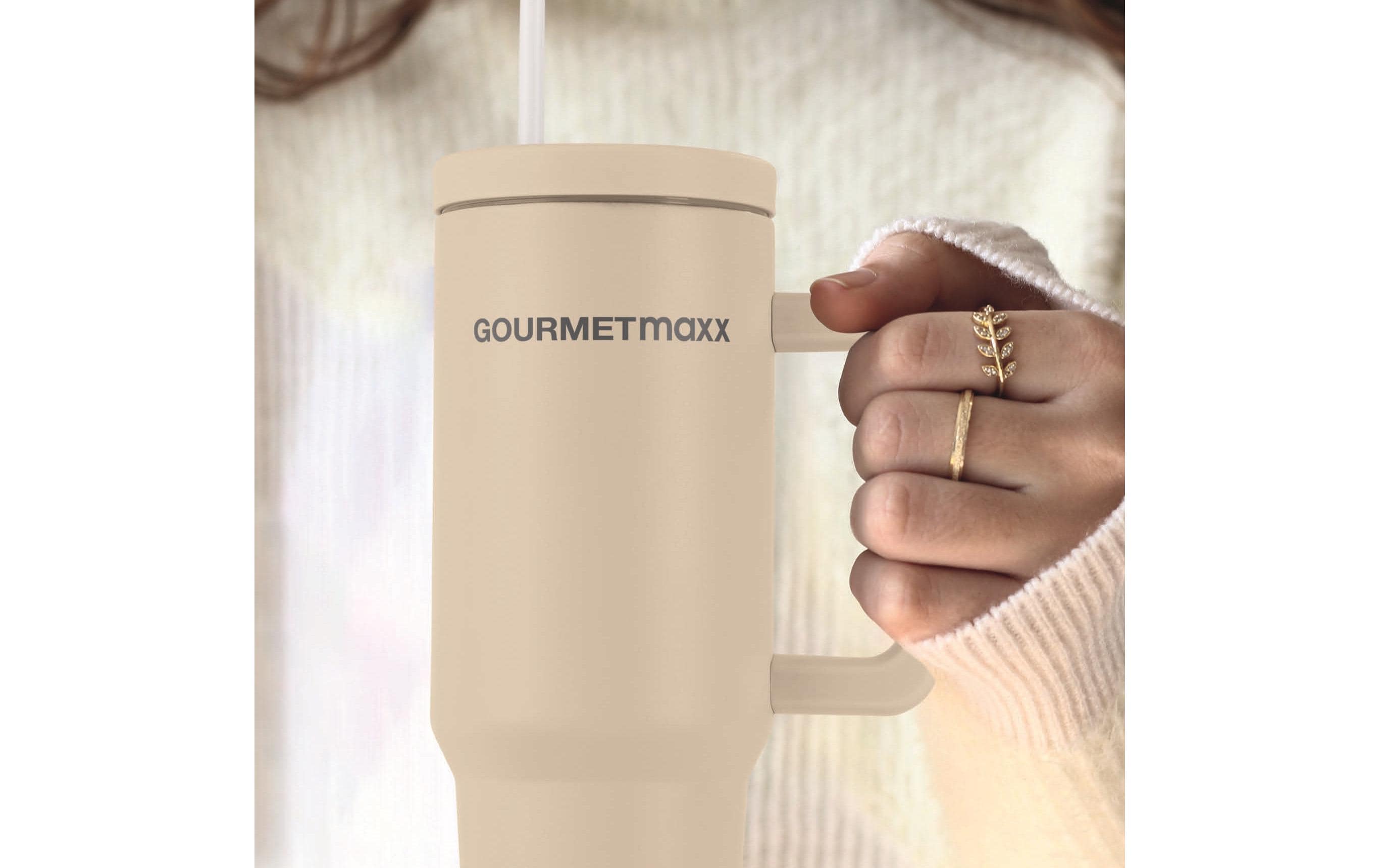 GOURMETmaxx Thermobecher 1200 ml, Beige