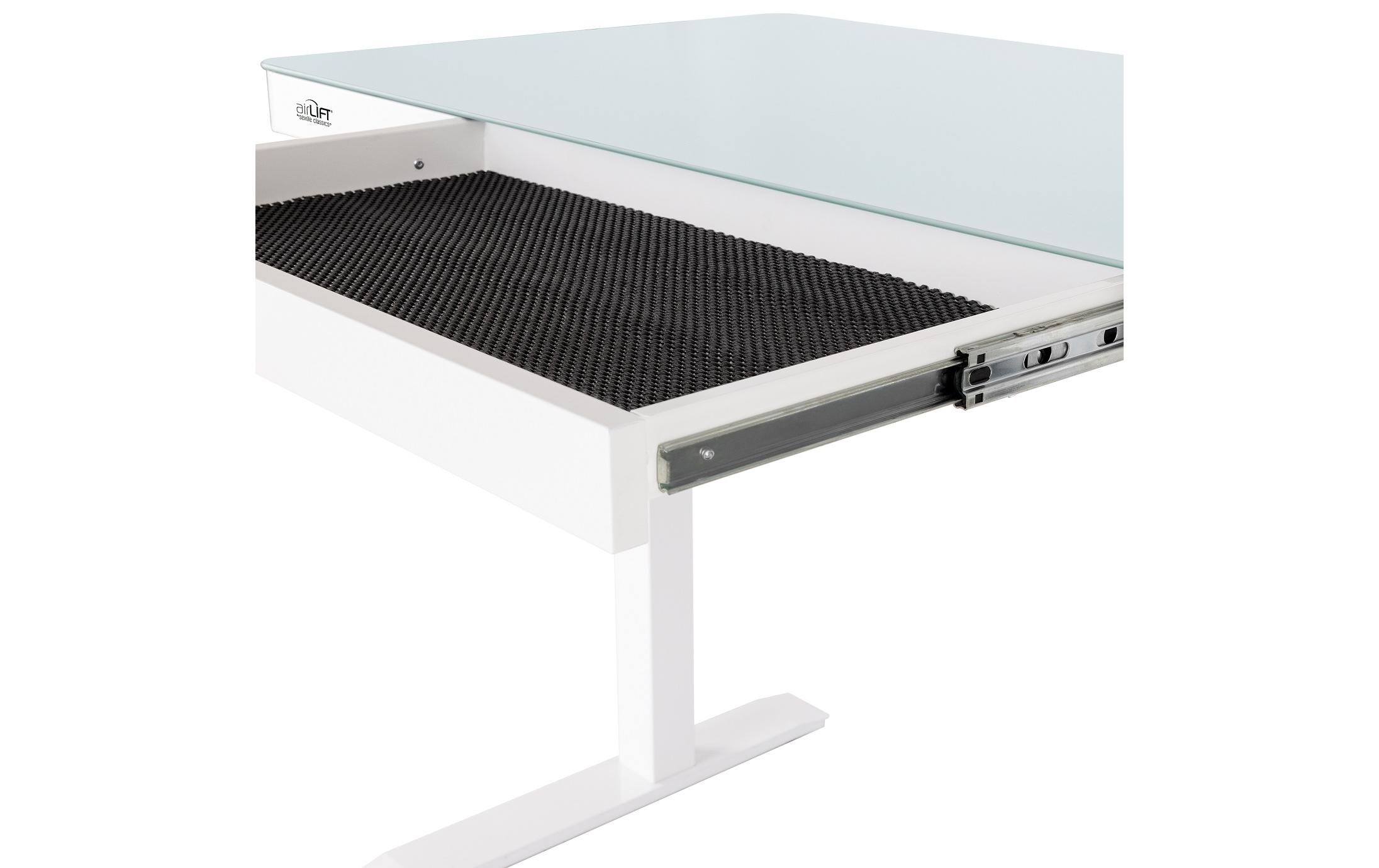 seville classics Stehtisch Airlift 1.2 x 0.6 m, Weiss