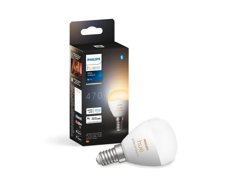Philips Hue White Ambiance E14 Luster Tropfenform 470 lm Philips Hue White Ambiance E14 Luster Tropfenform 470 lm