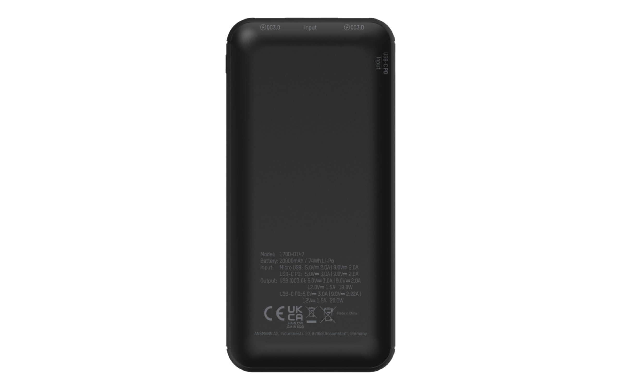 Ansmann Powerbank PB320PD, 20000 mAh