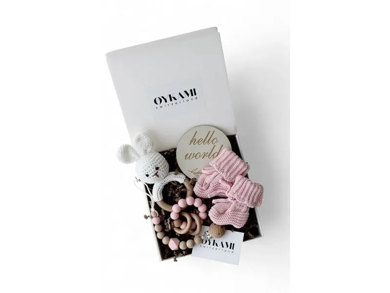 Oykami Baby Geschenkbox Rosa Phoenix Hase