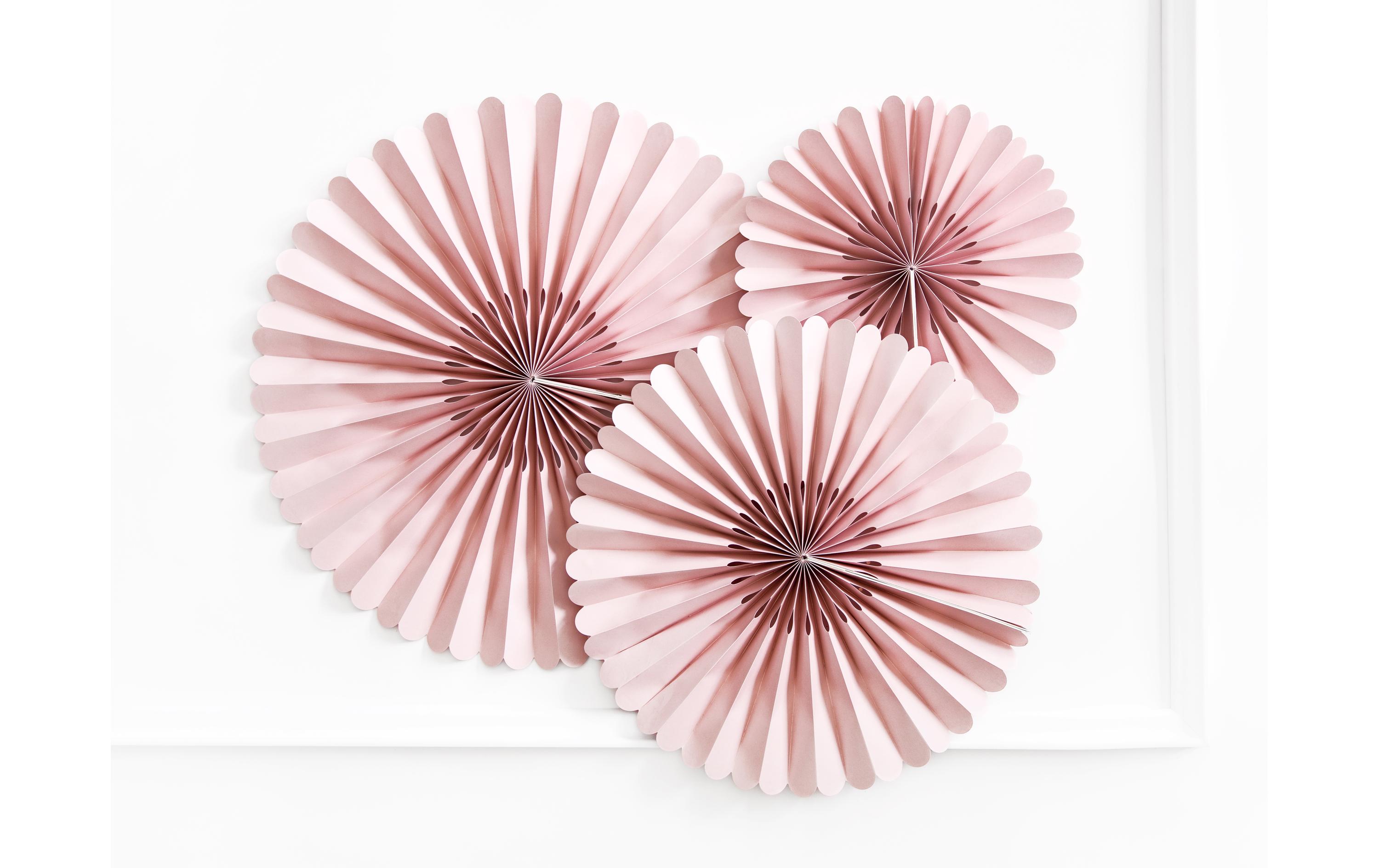 Partydeco Rosetten Pastell 3 Stück, Rosa Partydeco Rosetten Pastell 3 Stück, Rosa