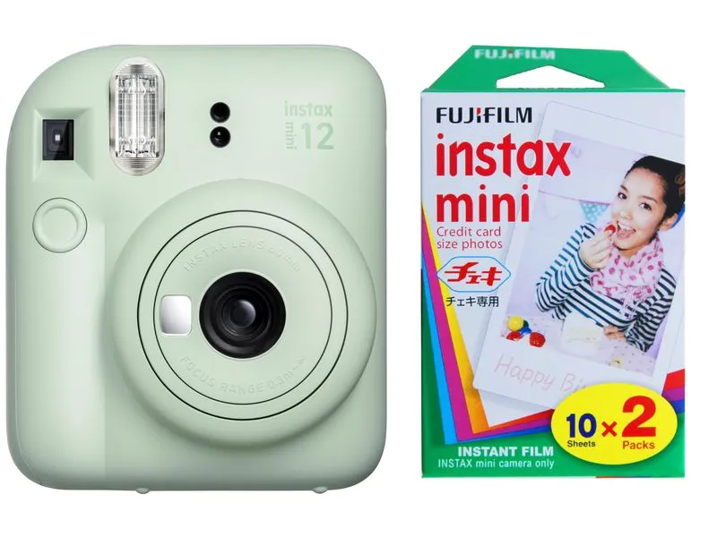 Fujifilm Fotokamera Instax Mini 12 KIT Grün Fujifilm Fotokamera Instax Mini 12 KIT Grün