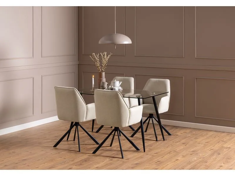 AC Design Stuhl Glenda, 2 Stück, Beige AC Design Stuhl Glenda, 2 Stück, Beige