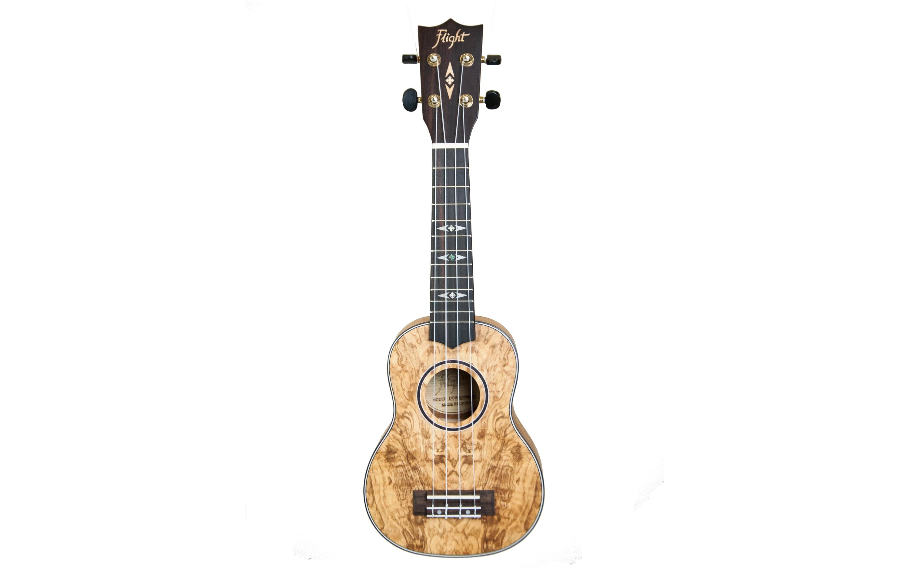 Flight Ukulele Soprano – Quilted Ash
