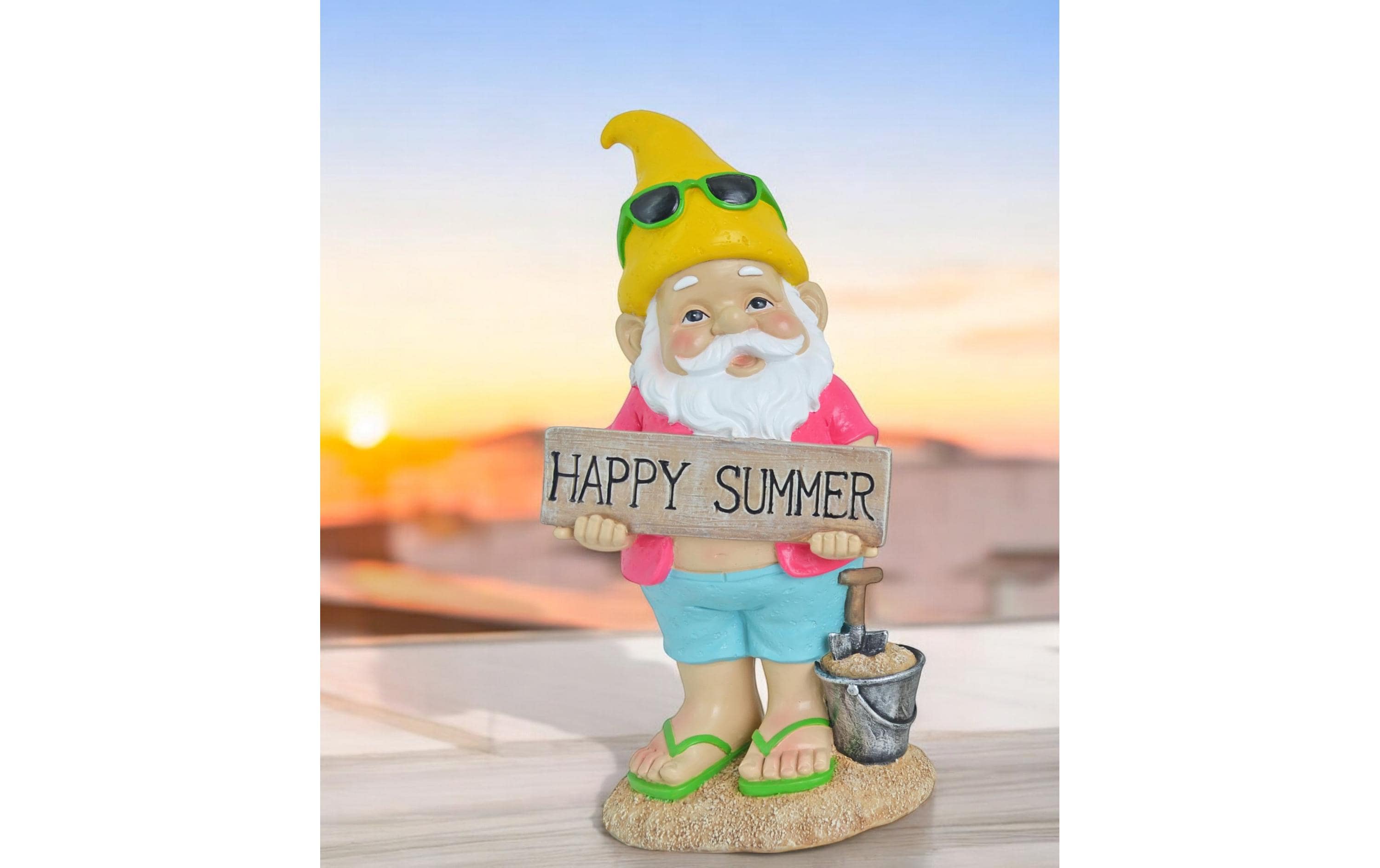 Dameco Dekofigur Gartenzwerg Beach Summer