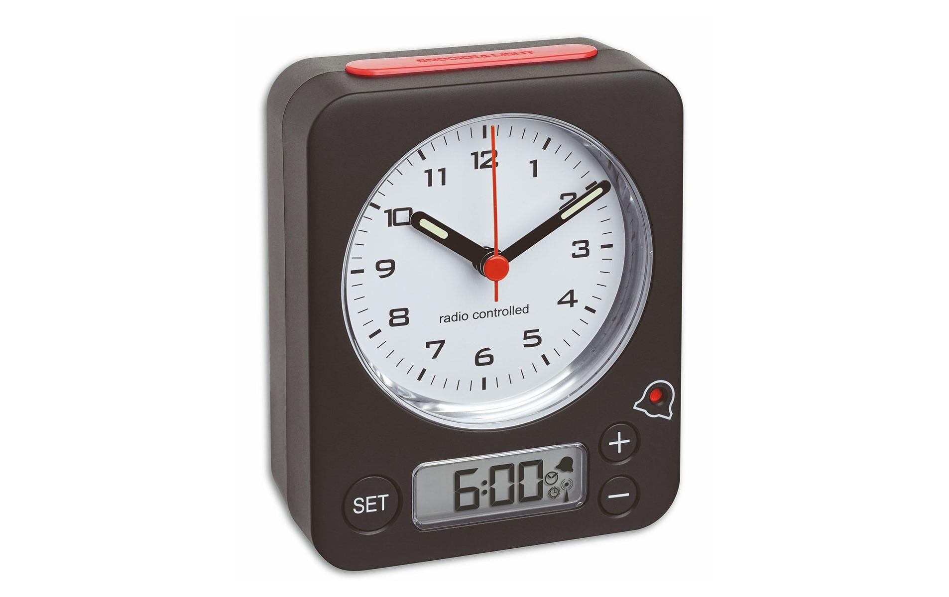 TFA Dostmann Funkwecker Combo Rot/Schwarz