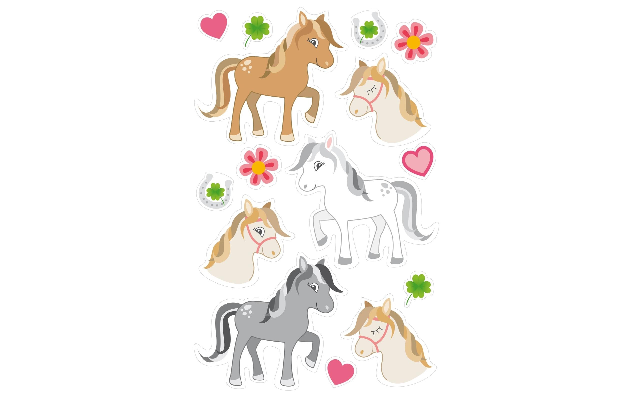 Braun + Company Motivsticker Pferdchen 4 Blatt