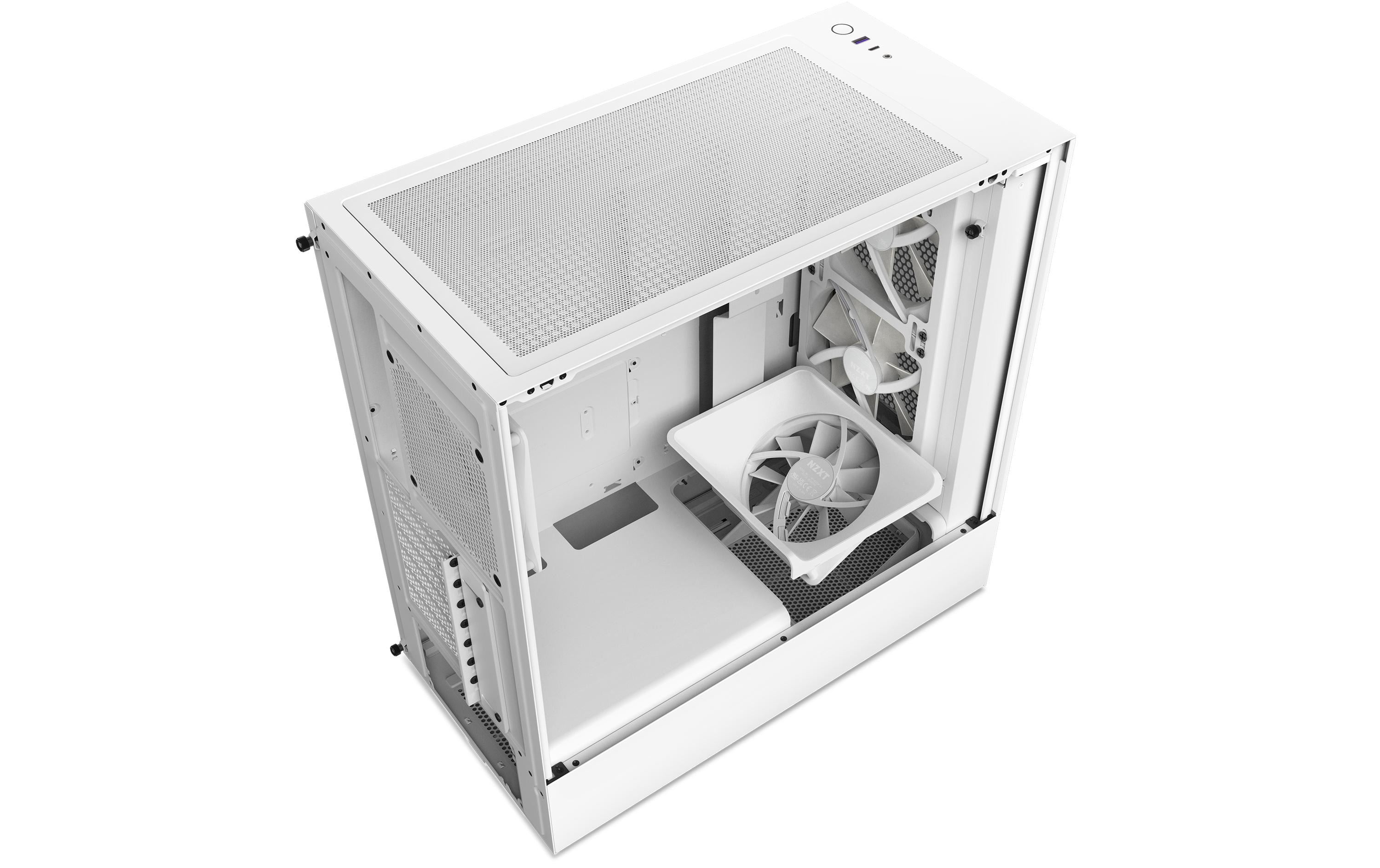 NZXT PC-Gehäuse H5 Flow RGB Weiss matt