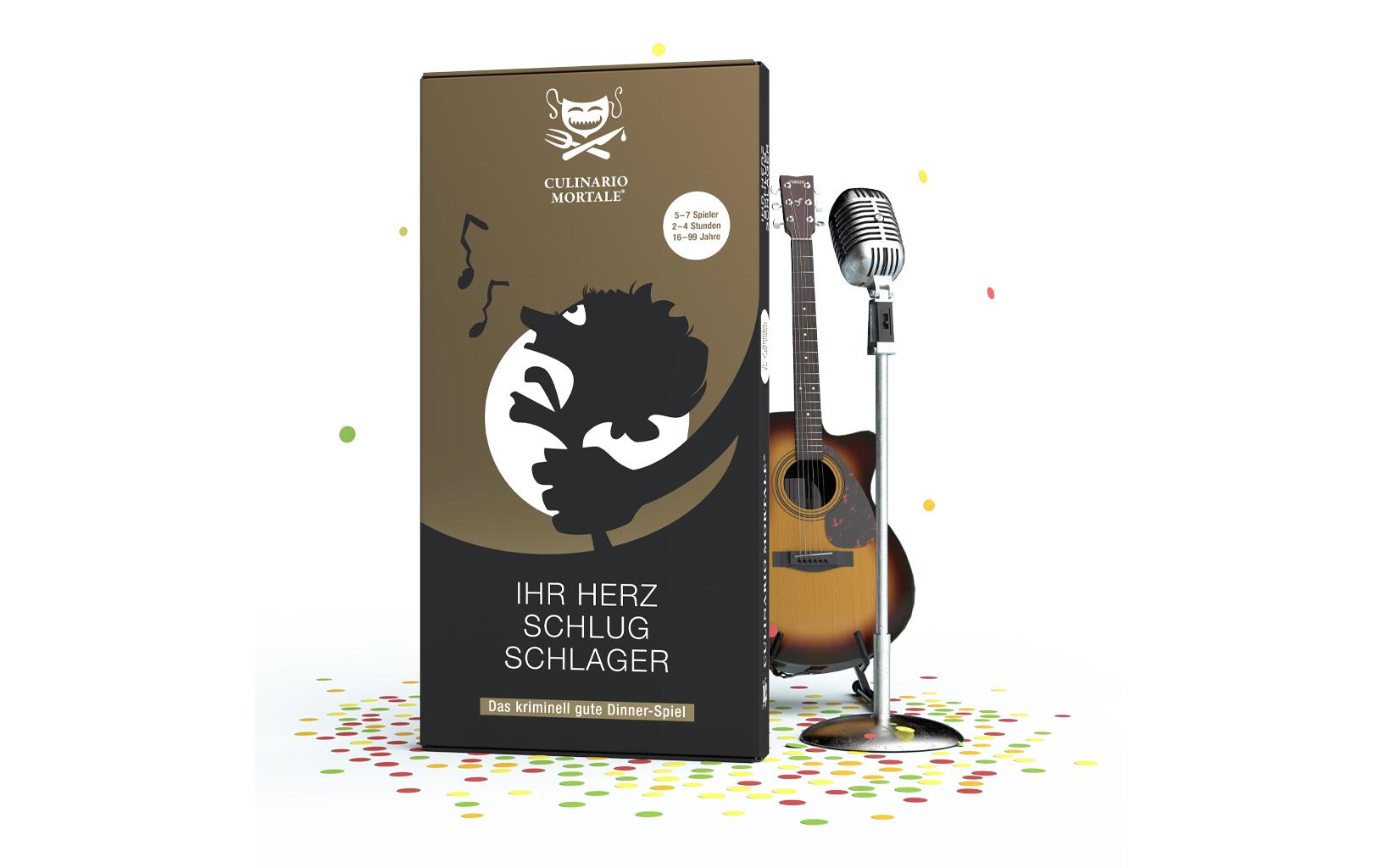Culinario Mortale Partyspiel Ihr Herz schlug Schlager