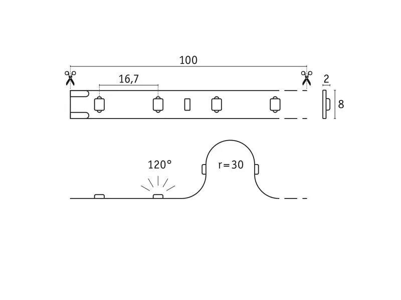 Paulmann Pro LED Strip Silver P25 827 5m 20W 400 lm/m 60LEDs/m 2700K Paulmann Pro LED Strip Silver P25 827 5m 20W 400 lm/m 60LEDs/m 2700K