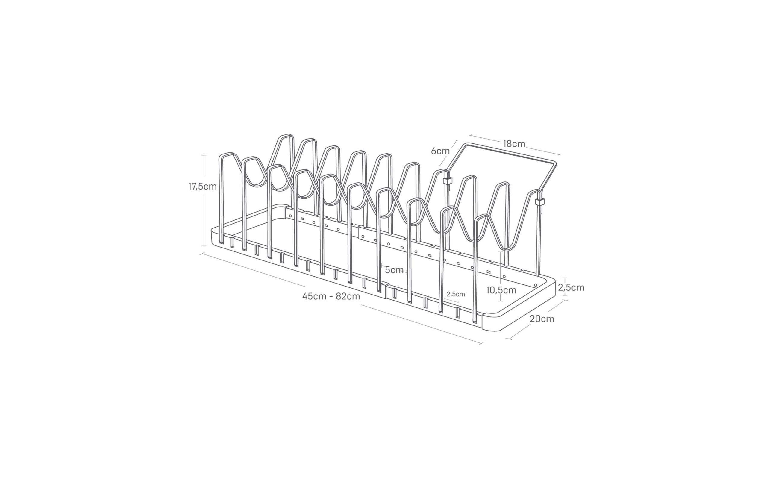 Yamazaki Deckel- und Pfannenhalter Tower Schwarz