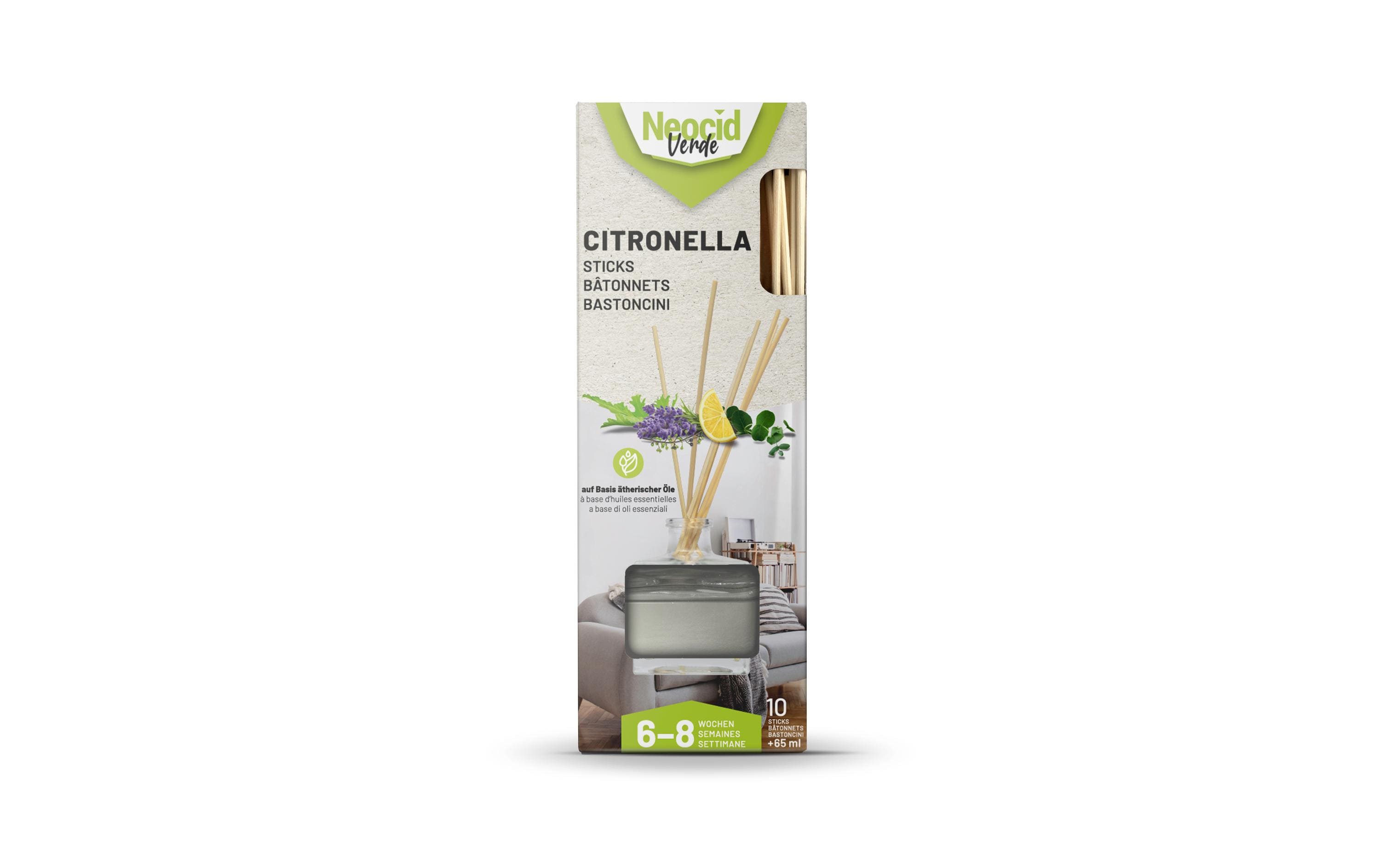 Neocid Expert Insektenabwehr Verde Citronella Sticks, 65 ml + 10 Sticks