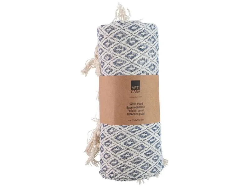 Arti Casa Baumwolldecke 170 x 130 cm, Blau Arti Casa Baumwolldecke 170 x 130 cm, Blau