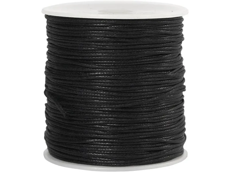 Creativ Company Baumwollkordel 1 mm Schwarz, 100 m