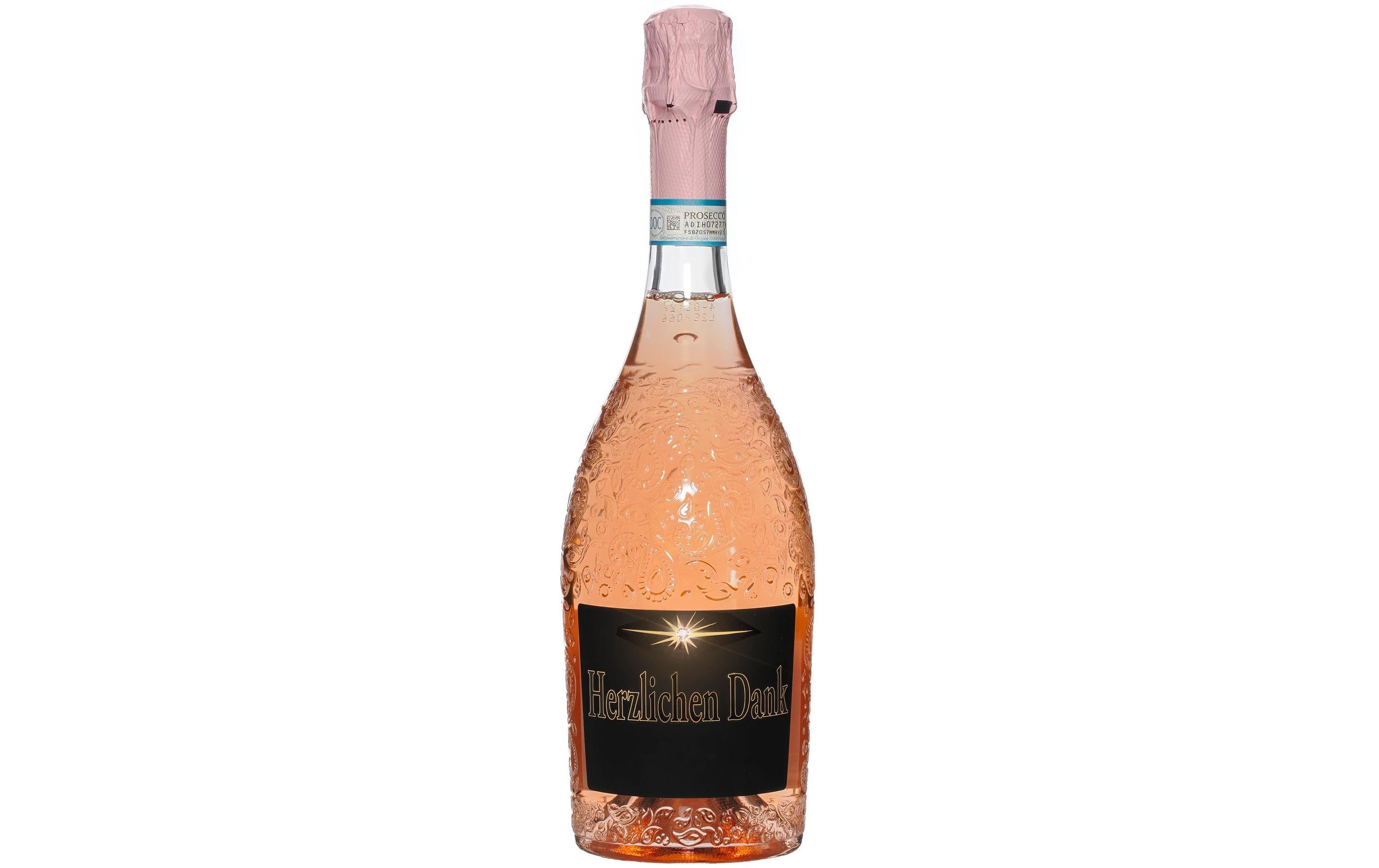 Dreams and Fantasy Geschenkidee Prosecco rosé Herzlichen Dank 750 ml