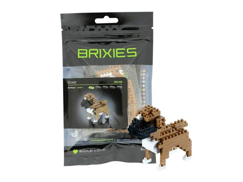 BRIXIES Bausteinmodell Boxer aus 89 Bausteinen