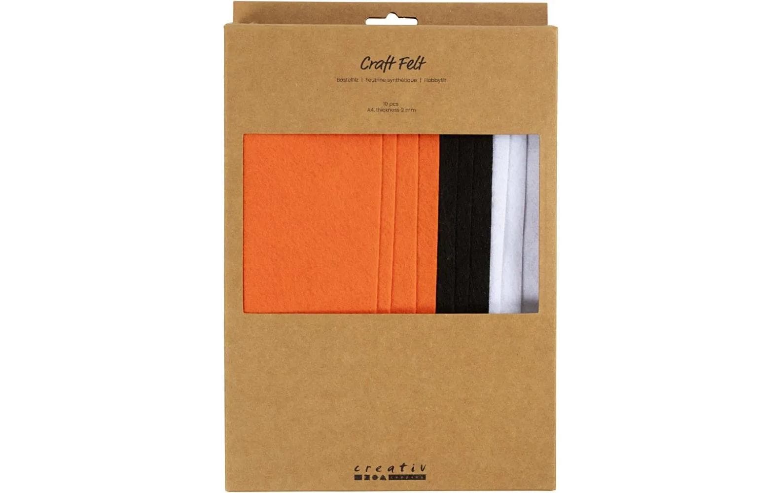Creativ Company Bastelfilz 10 Stück, Sortiert, Halloween Farben Creativ Company Bastelfilz 10 Stück, Sortiert, Halloween Farben