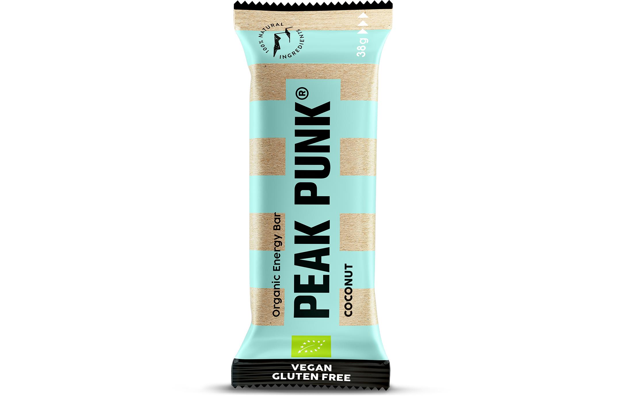 PEAK PUNK Riegel Bio Energy Bar – Coconut 15 x 38 g
