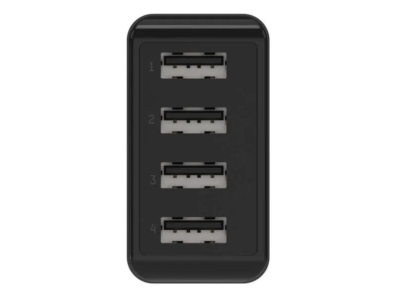 Ansmann USB-Wandladegerät Home Charger HC430, 4x USB, 30 W, Schwarz