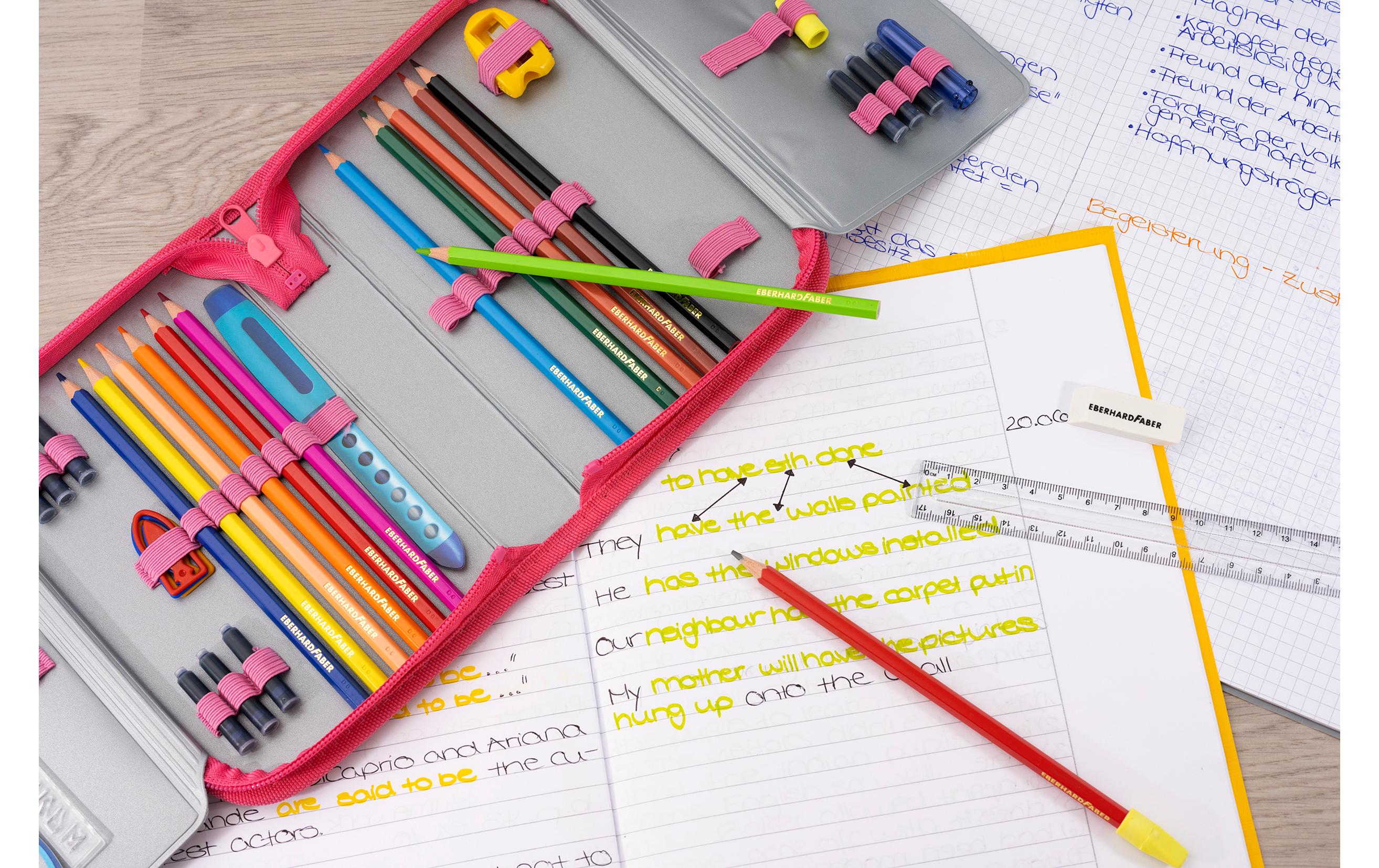 Eberhard Faber Etui Katze 42-teilig, Pink