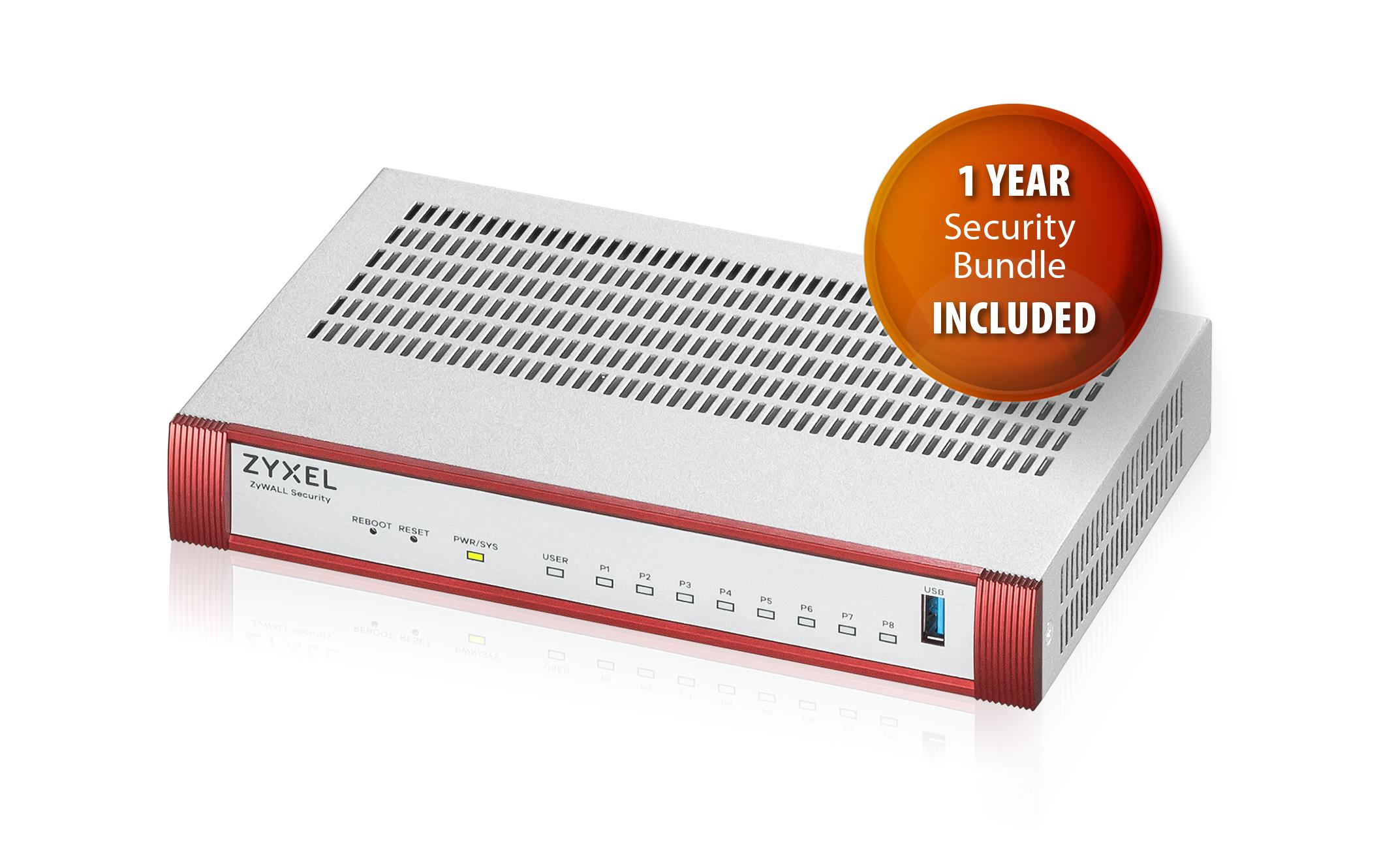 Zyxel Firewall USG Flex 100H inklusive Security Bundle, 1 Jahr Zyxel Firewall USG Flex 100H inklusive Security Bundle, 1 Jahr