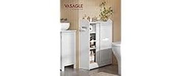 VASAGLE Kommode französichen Stil 60 x 80 cm, Weiss